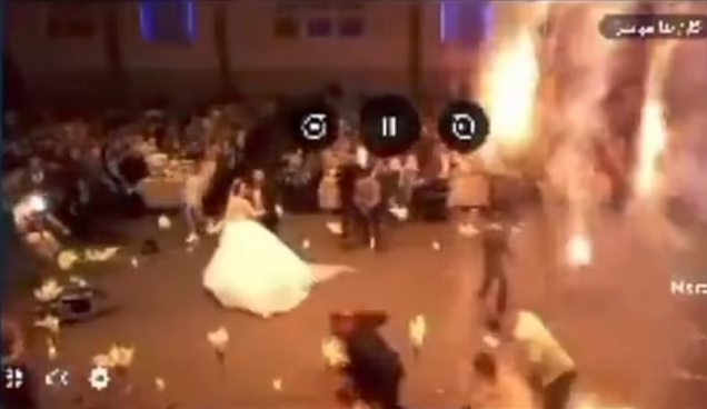 【影片曝光】一場婚禮死了逾100人、150傷!放煙火引嚴重火警 傳新郎新娘也身亡